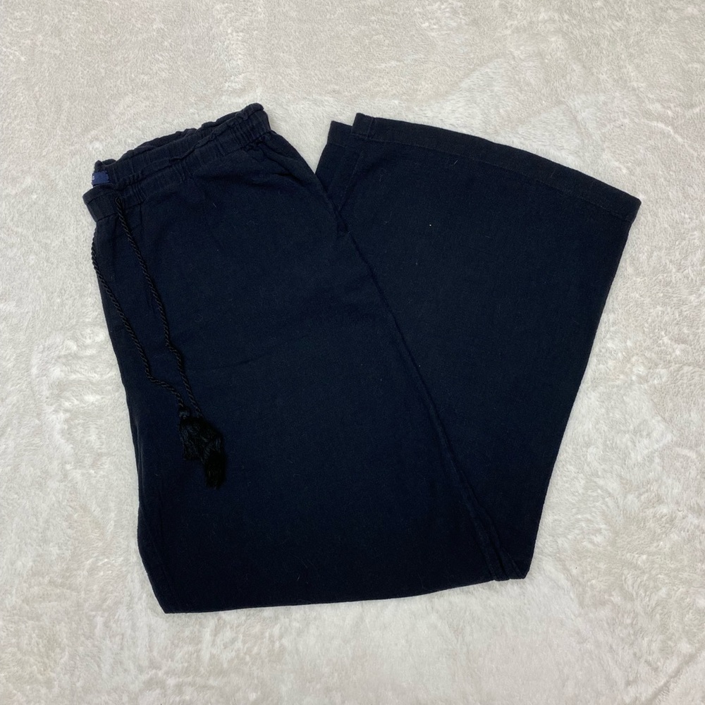 black madewell wide leg linen pants size M